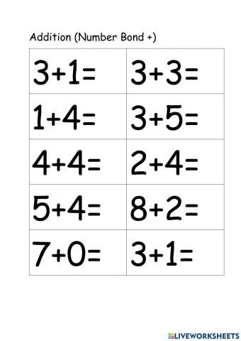 Number bond +