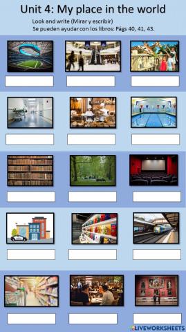 Unit 4: My place in the world