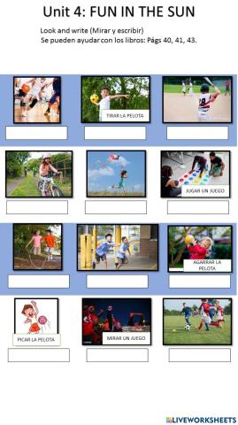 Unit 4: Fun in the sun