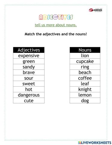 Year 1 : Adjectives