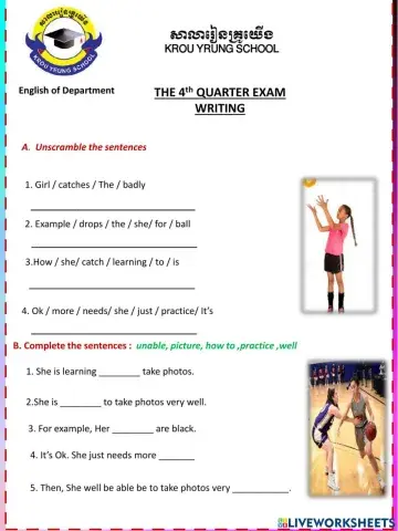 The 4th Quarter Exam 2020-2021 (Writing)