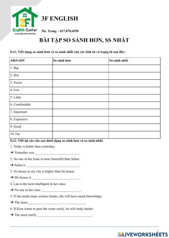 3FE-Comparative and Superlative