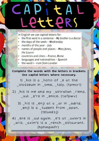 Capital letters