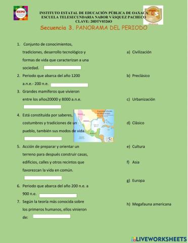 Sec. 3 Panorama del periodo