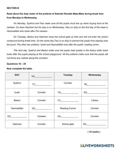 Psr paper 2 - section b