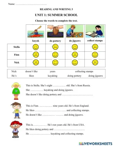 EOW3 - Unit 1 - Extra Reading