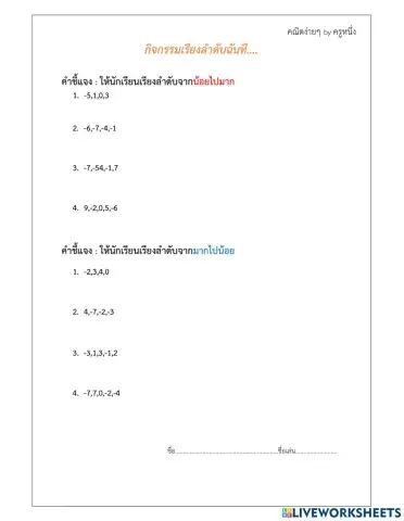 จำนวนเต็ม (Integer)