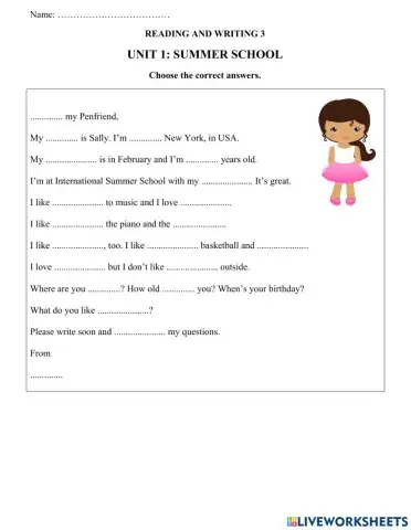 EOW3 - Unit 1 - Extra Writing