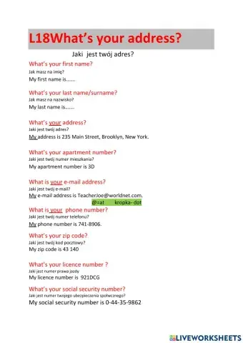 L011What's your address?