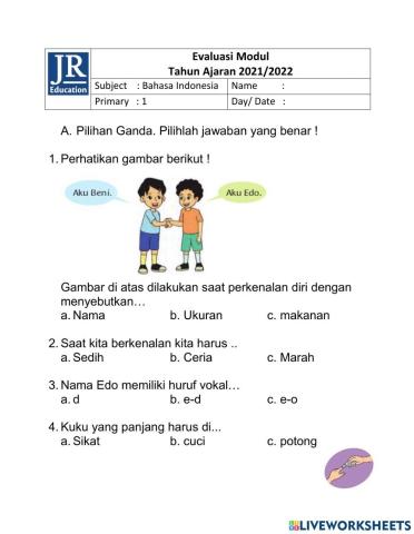 Evaluasi module 1 BI P1