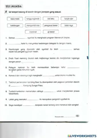 Bahasa Melayu Tahun 6