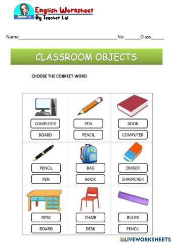 Classroom objects