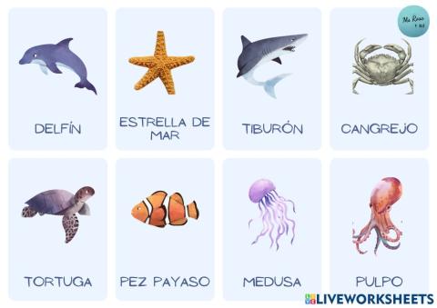 Animales del mar