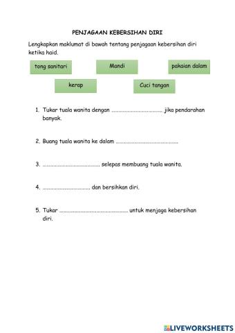 Kebersihan diri ketika haid