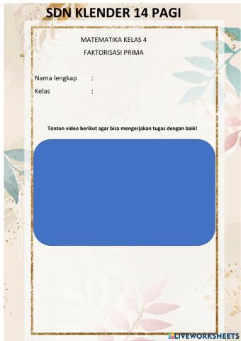 Faktorisasi prima