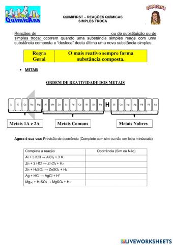 Quimifirst - Simples Troca