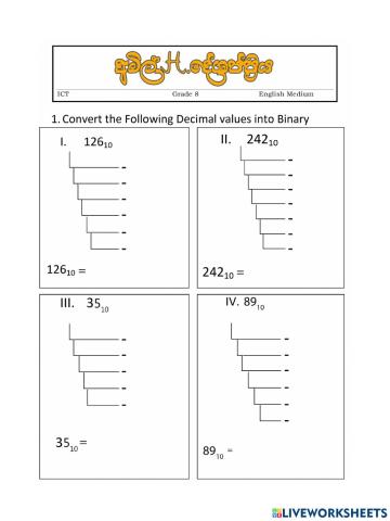 Grade 8 ICT (Number System)