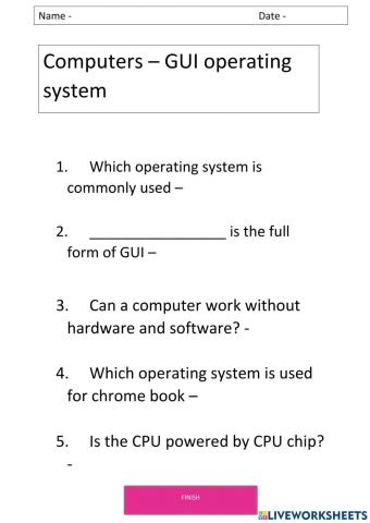 GUI operating system