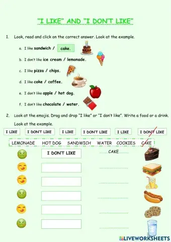 I Like and I Don't Like