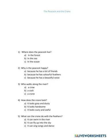 The Peacock and the Crane