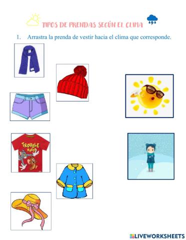 Prendas de vestir según el clima