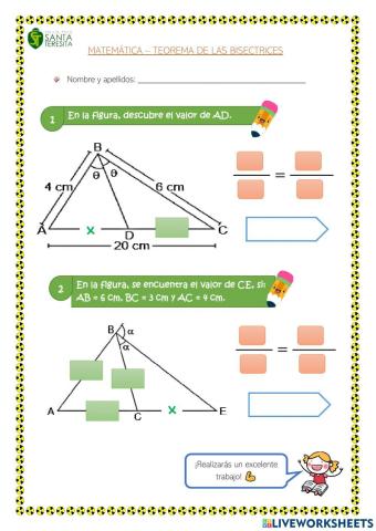 Teorema de las bisectrices