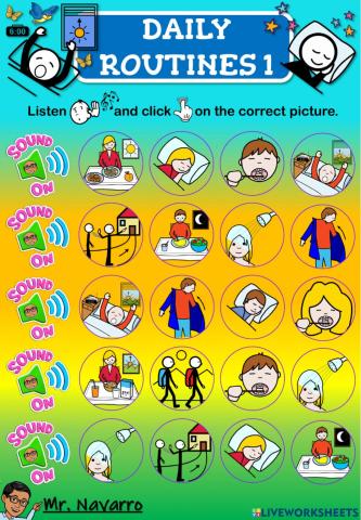 Daily Routines 1 (Listen and click)