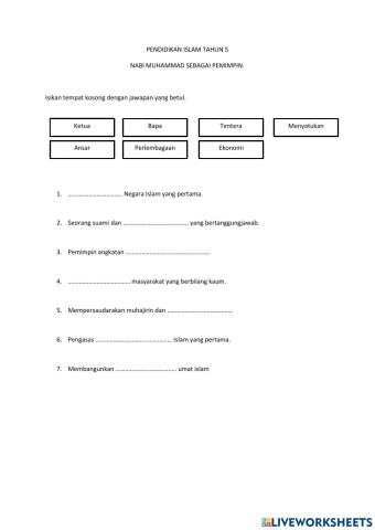 Peranan nabi muhammad sebagai pemimpin