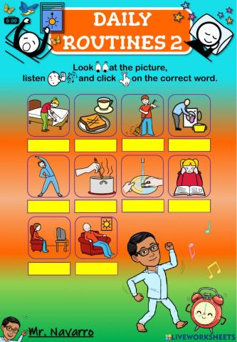 Daily Routines 2 (Look, listen and click)