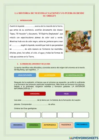 Historia de nuestras naciones