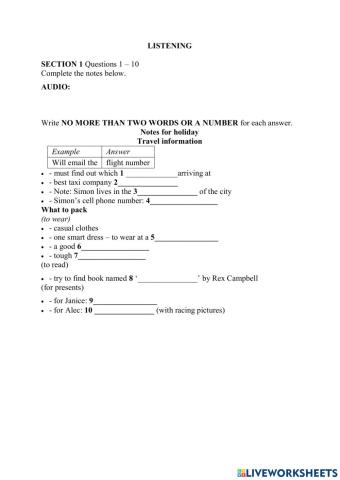 Listening ielts test