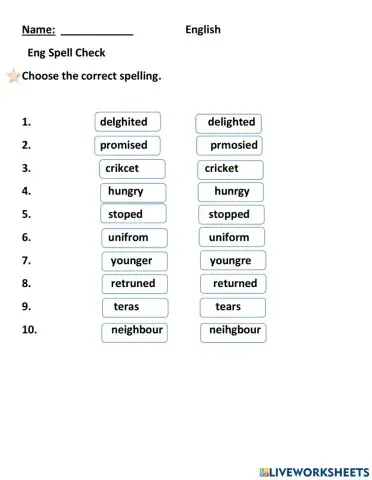 Eng Spell Check