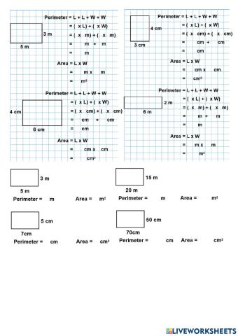 Area and Perimeter Scaffolded