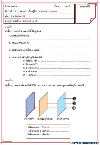 ธาตุและสารประกอบ
