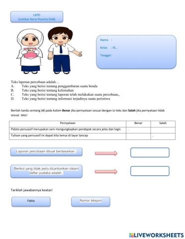 Melaporkan Percobaan