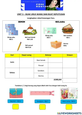 Tahun 4 : bijak urus wang