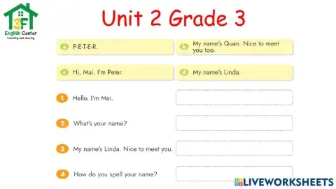 3FE- Unit 2- Grade 3