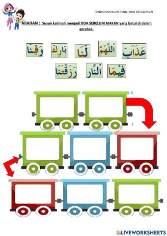 Susun doa sebelum makan