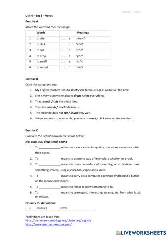 Band 2 (Core 1) - Unit 4 - Set 3