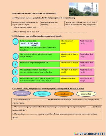 Masjid Destinasiku-Bidang Adab dan Akhlak