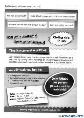 Reading Short Answer