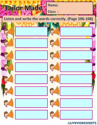 Year 6 Unit 11 Tailor Made