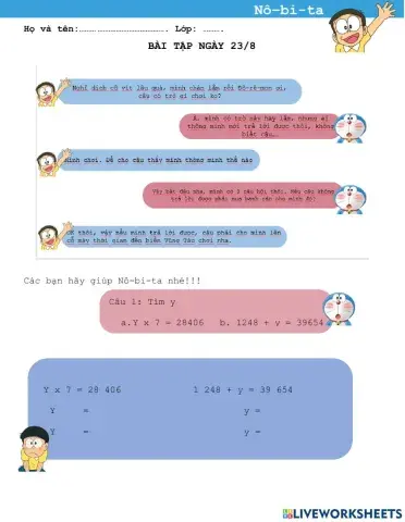 Ôn toán lớp 4- đầu năm