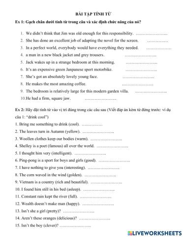 Adjectives - Adverbs