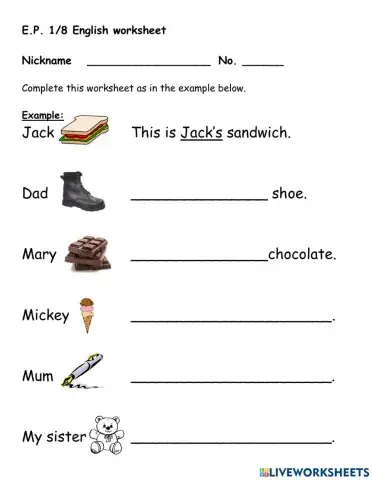 English Q2 Possessive 's