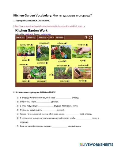 What do you do in your kitchen garden?