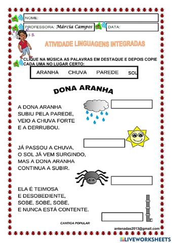 Música: Dona aranha