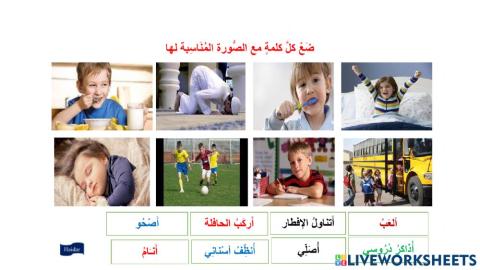 أفعال الروتين اليومي