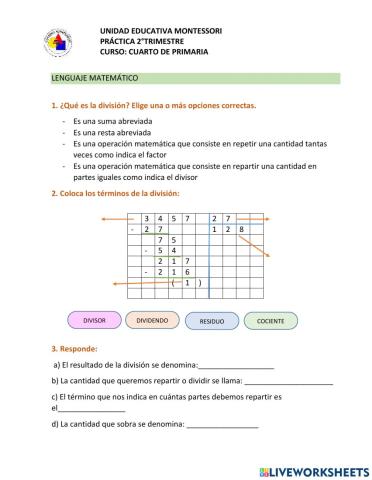 Práctica de división