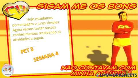 Porcentagem e juros simples